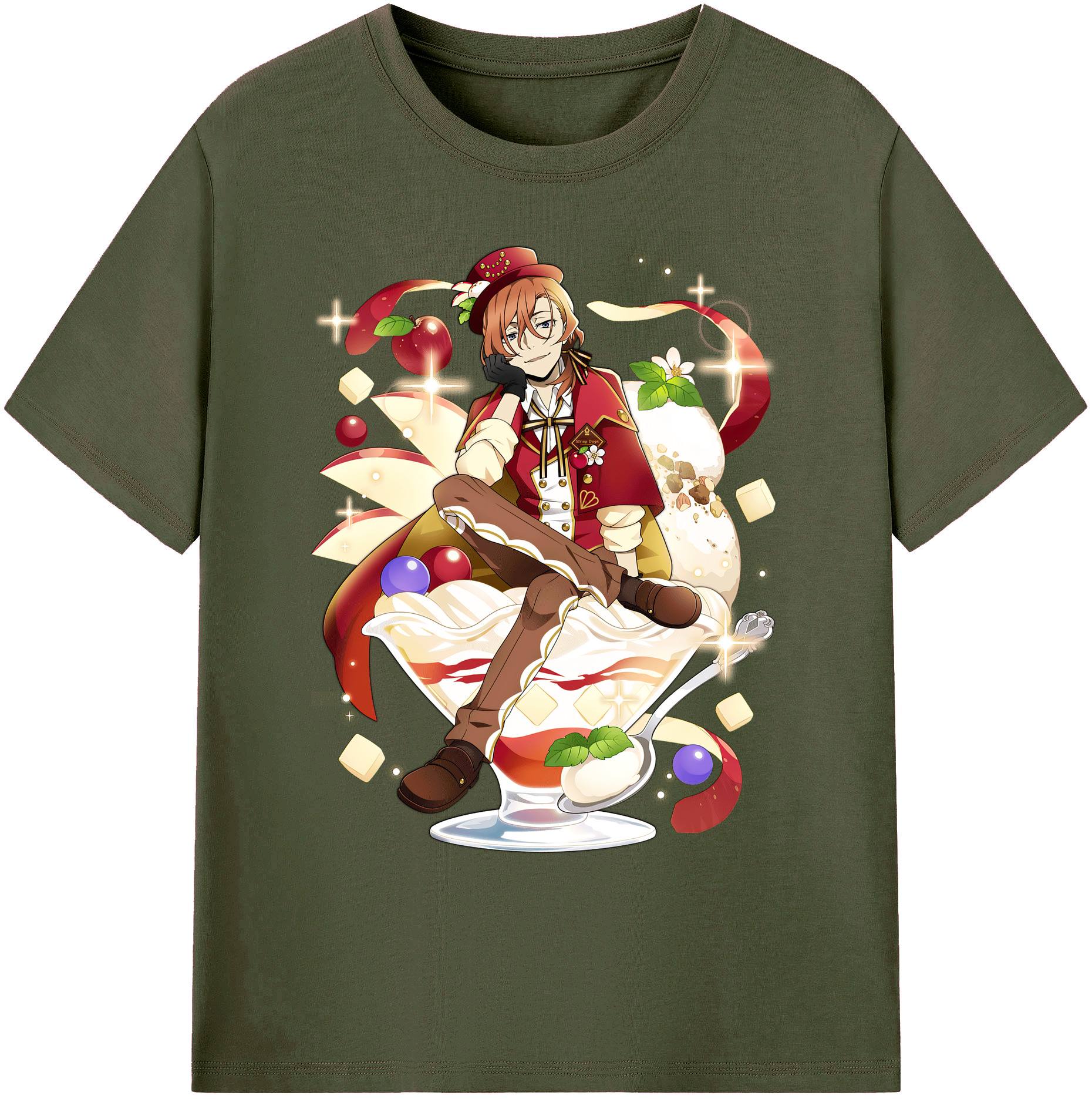 （画像用） 文豪ストレイドッグス Bungo Stray Dogs 綿100％ メンズ半袖Tシャツ｜肌触りやわらか＆通気性